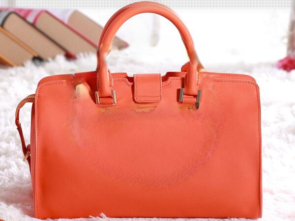 Yves Saint Laurent Cabas Chyc Original Leather Tote Orange - Image 12