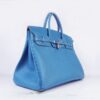 Hermes Birkin 35CM Togo Leather Handbags 6099 blue silver - Image 11