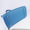 Hermes Birkin 35CM Togo Leather Handbags 6099 blue silver - Image 8