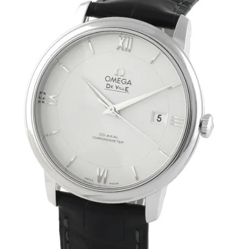 Omega De Ville Men Automatic Silver Leather Watch O42413402002001 - Image 3