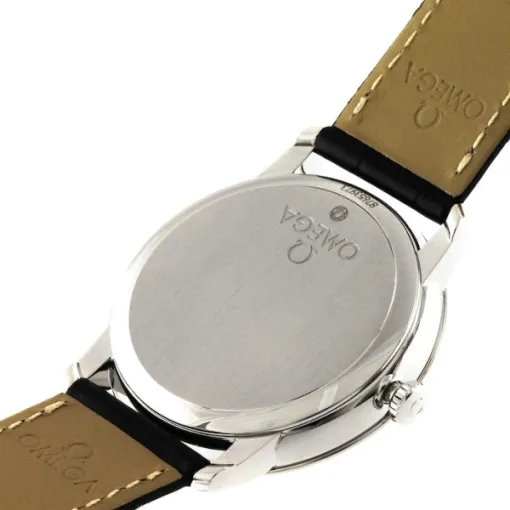 Omega De Ville Men Automatic Silver Leather Watch O42413402002001 - Image 4