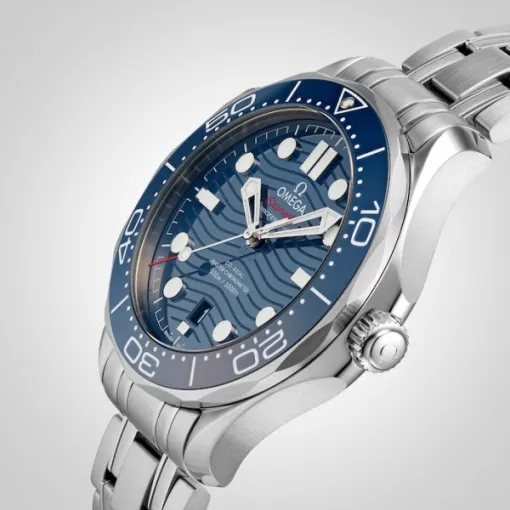 Omega Seamaster Men Automatic Blue Stainless Steel Watch O21030422003001 - Image 6
