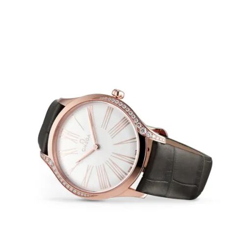 Omega De Ville Women Quartz Silver Leather Watch O42858366002001 - Image 2