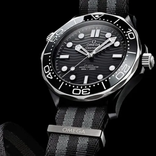 Omega Seamaster Men Automatic Black Fabric 007 Watch O21092442001002 - Image 2