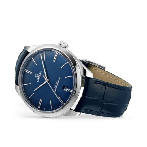 Omega De Ville Men Automatic Blue Leather Watch O43513402103001 - Image 2
