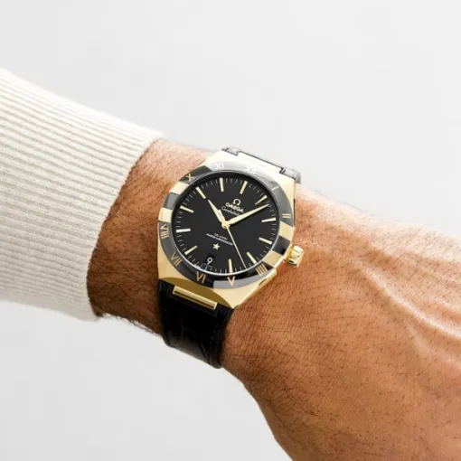 Omega Constellation Men Automatic Black Leather Watch O13163412101001 - Image 3