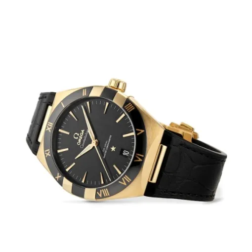 Omega Constellation Men Automatic Black Leather Watch O13163412101001 - Image 4