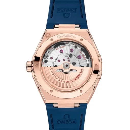 Omega Constellation Men Automatic Blue Leather Watch O13163412103001 - Image 2