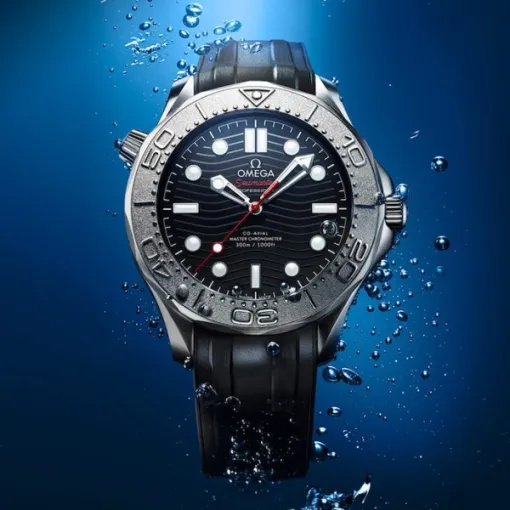 Omega Seamaster Men Automatic Black Rubber Watch O21032422001002 - Image 3