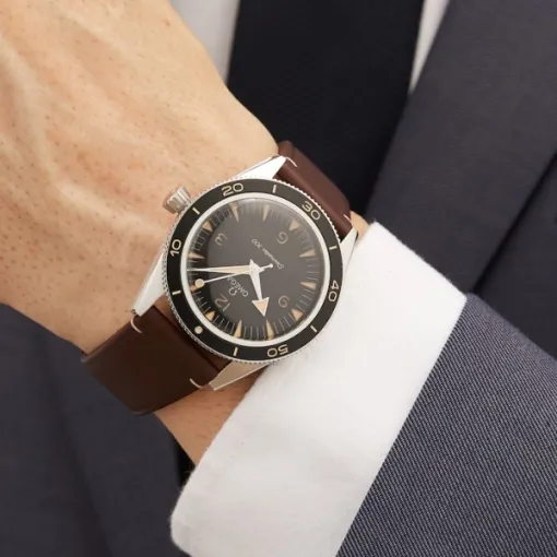 Omega Seamaster Men Automatic Black Calf Watch O23432412101001 - Image 3