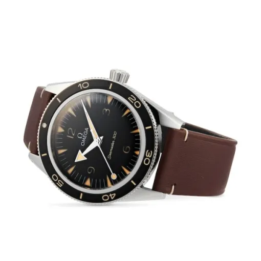 Omega Seamaster Men Automatic Black Calf Watch O23432412101001 - Image 4
