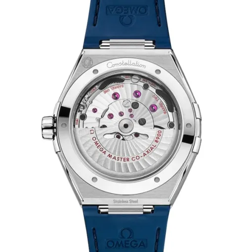 Omega Constellation Men Automatic White Leather Watch O13133412104001 - Image 2