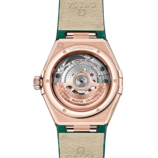 Omega Constellation Women Automatic Green Leather Watch O13158292099004 - Image 2
