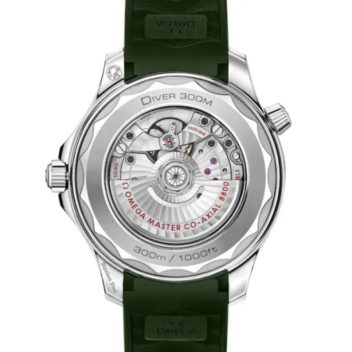 Omega Seamaster Men Automatic Green Rubber Watch O21032422010001 - Image 2