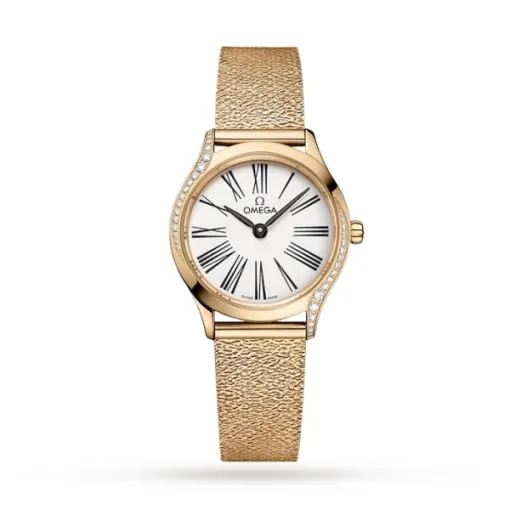 mega De Ville Women Quartz White 18ct Yellow Gold Watch O42855266004001