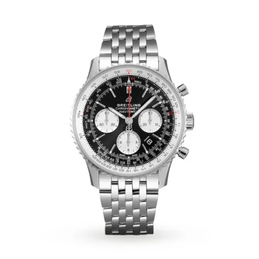 Breitling Navitimer Men Automatic Black Stainless Steel Watch AB0121211B1A1
