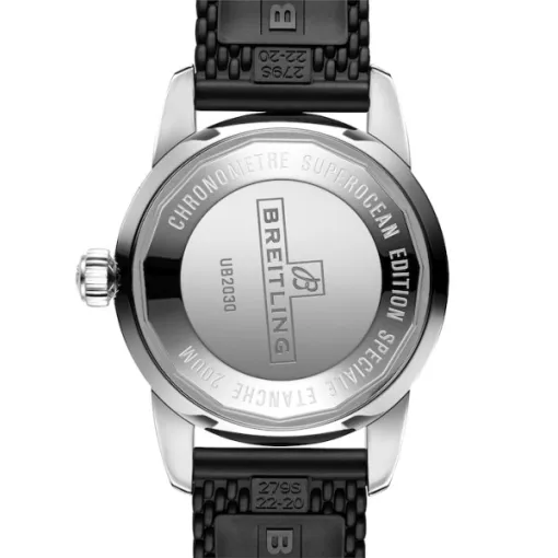 Breitling Superocean Heritage Men Automatic Black Rubber Watch UB2030121B1S1 - Image 4