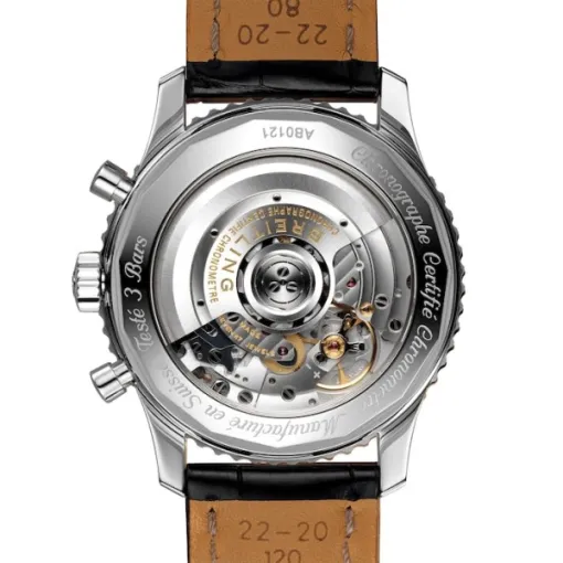 Breitling Navitimer Men Automatic Black Leather Watch AB0121211B1P1 - Image 4