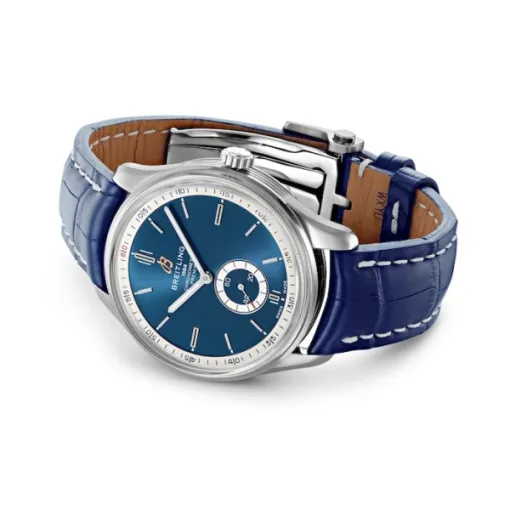 Breitling Premier Men Automatic Blue Crocodile Watch A37340351C1P1 - Image 3