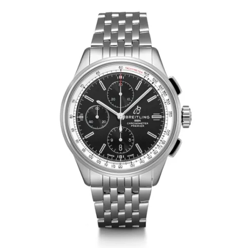 Breitling Premier Men Automatic Black Stainless Steel Watch A13315351B1A1