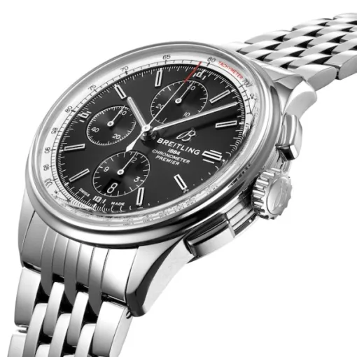 Breitling Premier Men Automatic Black Stainless Steel Watch A13315351B1A1 - Image 2