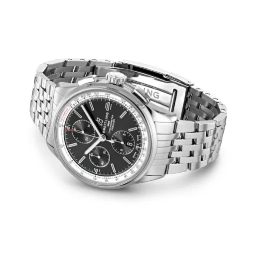 Breitling Premier Men Automatic Black Stainless Steel Watch A13315351B1A1 - Image 3