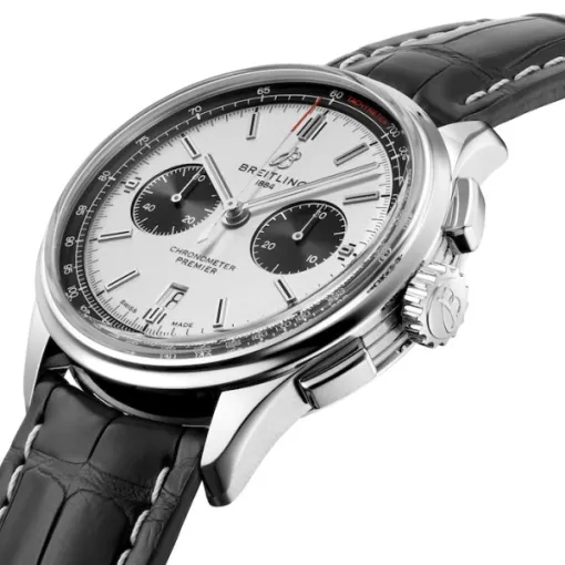 Breitling Premier Men Automatic Black Crocodile Watch AB0118221G1P1 - Image 2