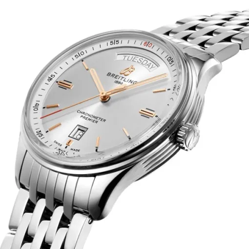 Breitling Premier Men Automatic Silver Stainless Steel Watch A45340211G1A1 - Image 2
