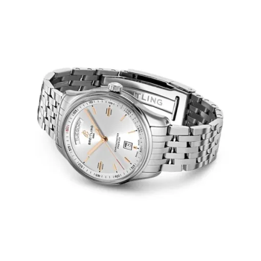 Breitling Premier Men Automatic Silver Stainless Steel Watch A45340211G1A1 - Image 3
