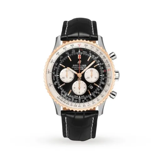 Breitling Navitimer Men Automatic Black Leather Watch UB0127211B1P2