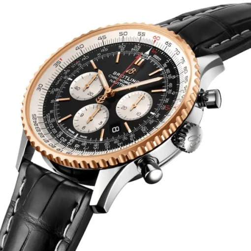Breitling Navitimer Men Automatic Black Leather Watch UB0127211B1P2 - Image 2