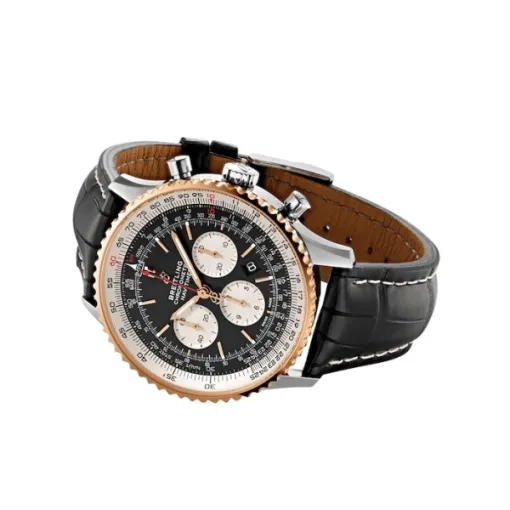 Breitling Navitimer Men Automatic Black Leather Watch UB0127211B1P2 - Image 3