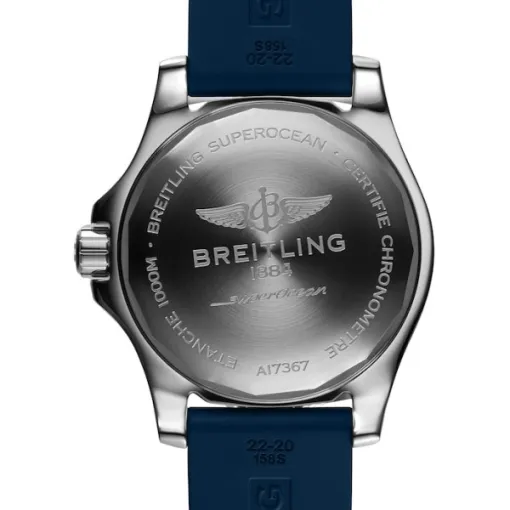 Breitling Superocean Men Automatic Blue Rubber Watch A17367D81C1S1 - Image 4