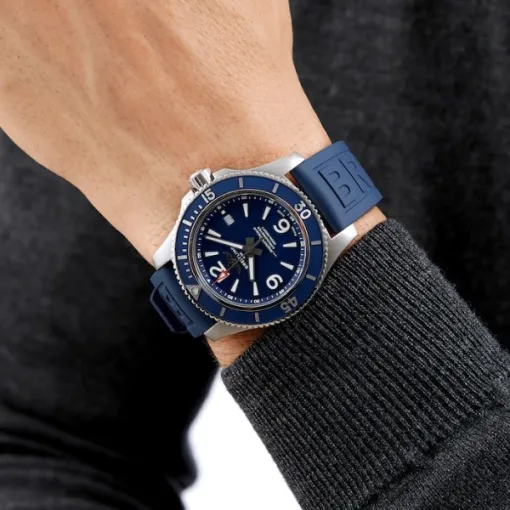 Breitling Superocean Men Automatic Blue Rubber Watch A17367D81C1S1 - Image 5