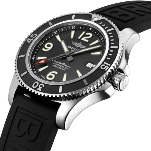 Breitling Superocean Men Automatic Black Rubber Watch A17367D71B1S2 - Image 2