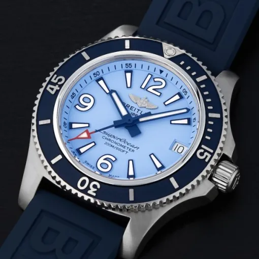 Breitling Superocean Men Automatic Blue Rubber Watch A17316D81C1S1 - Image 6
