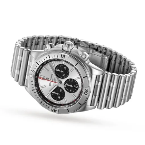 Breitling Chronomat Men Automatic Silver Stainless Steel Watch AB0134101G1A1 - Image 3