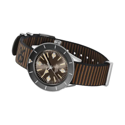 Breitling Superocean Heritage Men Automatic Brown Nylon Watch A103703A1Q1W1 - Image 3