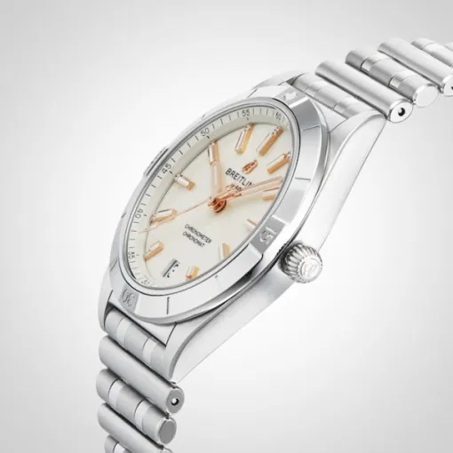 Breitling Chronomat Women Automatic Silver Stainless Steel Watch A10380101A2A1 - Image 6