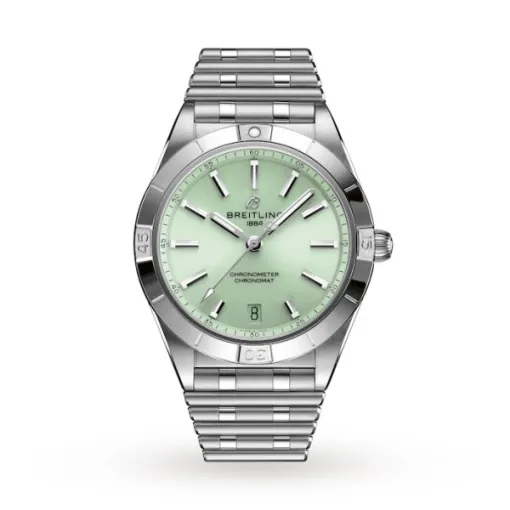 Breitling Chronomat Women Automatic Green Stainless Steel Watch A10380101L1A1