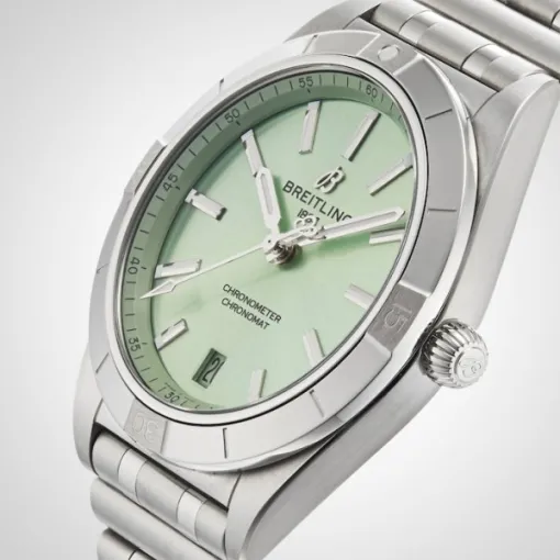 Breitling Chronomat Women Automatic Green Stainless Steel Watch A10380101L1A1 - Image 6