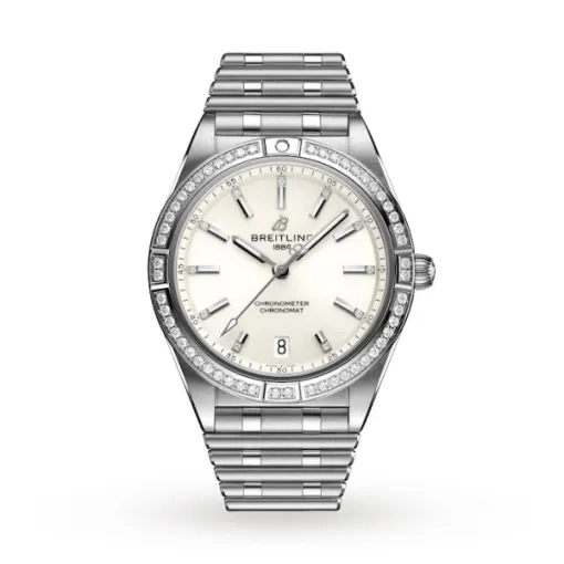 Breitling Chronomat Women Automatic Silver Stainless Steel Watch A10380591A1A1