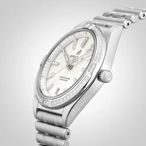 Breitling Chronomat Women Automatic Silver Stainless Steel Watch A10380591A1A1 - Image 6