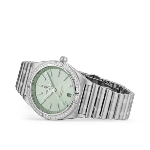 Breitling Chronomat Women Automatic Green Stainless Steel Watch A10380591L1A1 - Image 3