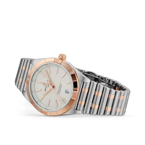Breitling Chronomat Women Automatic Silver Stainless Steel & 18ct Rose Gold Watch U10380101A1U1 - Image 3