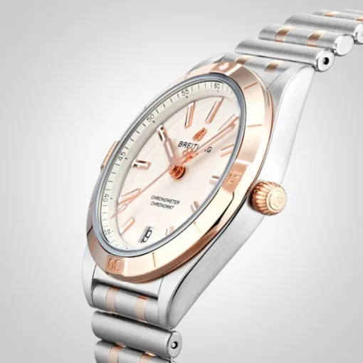 Breitling Chronomat Women Automatic Silver Stainless Steel & 18ct Rose Gold Watch U10380101A1U1 - Image 6