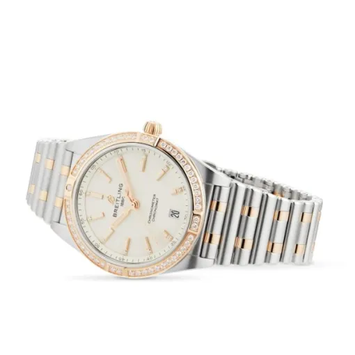 Breitling Chronomat Women Automatic Silver Stainless Steel & 18ct Rose Gold Watch U10380591A1U1 - Image 3