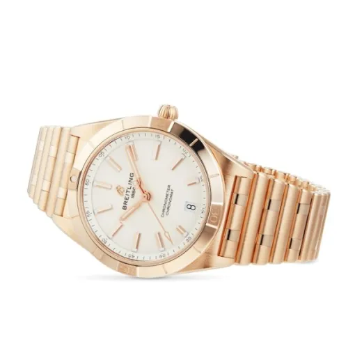 Breitling Chronomat Women Automatic Silver 18ct Rose Gold Watch R10380101A1R1 - Image 6