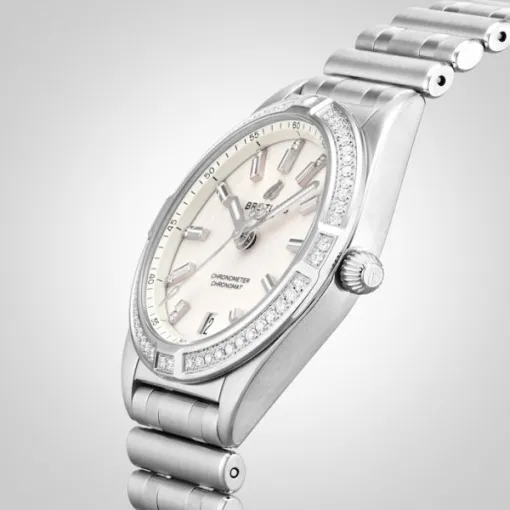 Breitling Chronomat Women Quartz Silver Stainless Steel Watch A77310591A1A1 - Image 6
