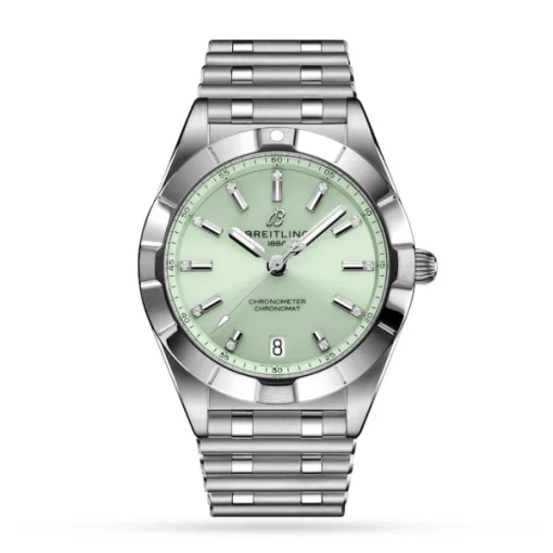 Breitling Chronomat Women Quartz Green Stainless Steel Watch A77310101L1A1